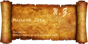 Mazurek Zita névjegykártya